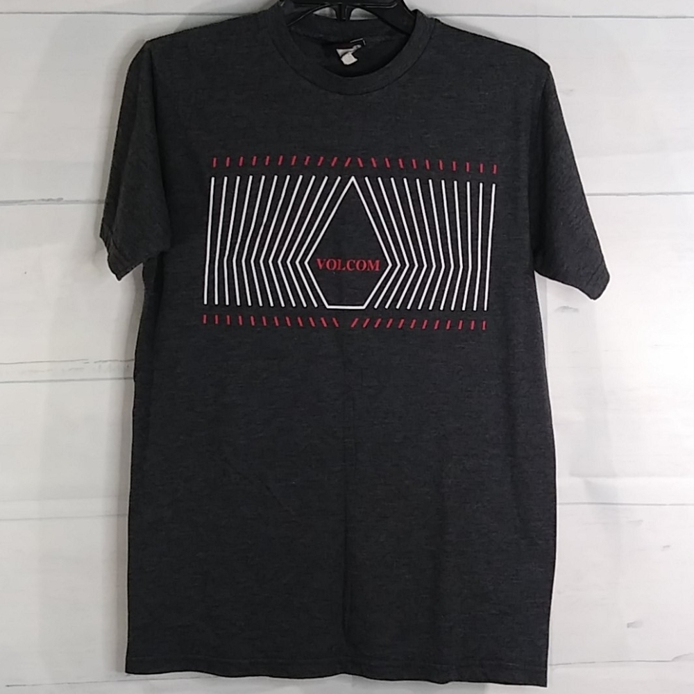Volcom Striped Logo Print Sz S